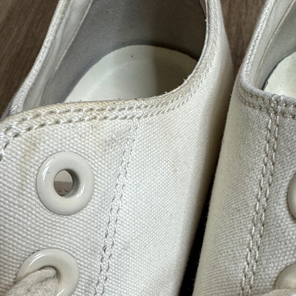 Burberry Larkhall Off-White Canvas Sneakers Minimalist and Casual Unisex Sz 9.5 - Picture 6 of 14